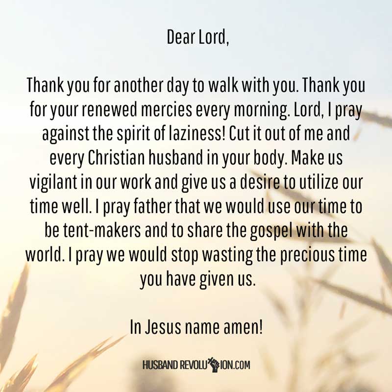 Prayer: Fight Against Laziness - MARRIAGE AFTER GOD
