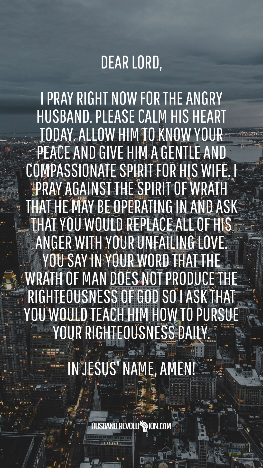 Marriage Prayer: The Angry Husband - MARRIAGE AFTER GOD