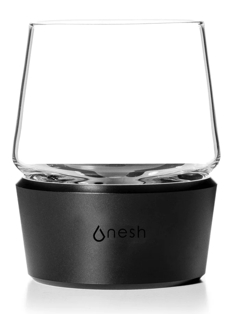 THE NESH WHISKEY GLASS TUMBLER AND CHILLED COASTER