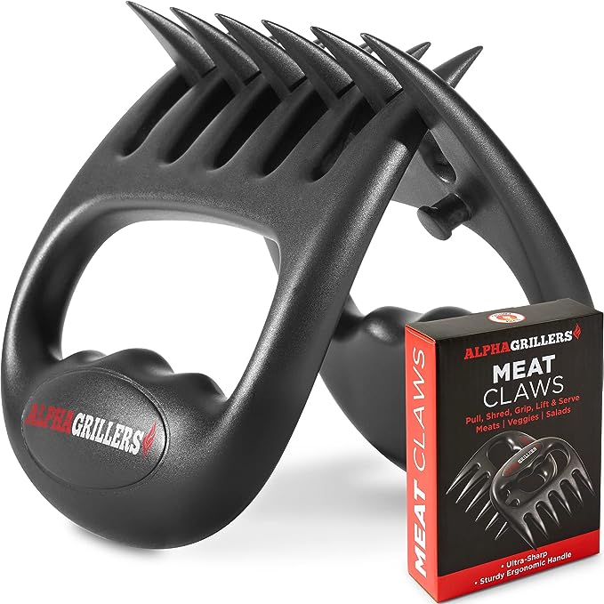 Meat Shredder Claws - Meat Claws for Shredding BBQ Pulled Pork, Chicken- Bear Claws for Shredding Meat in Kitchen, Grill, Barbecue, BBQ Smoker Accessories Paws, BBQ Grilling Gifts for Men & Women